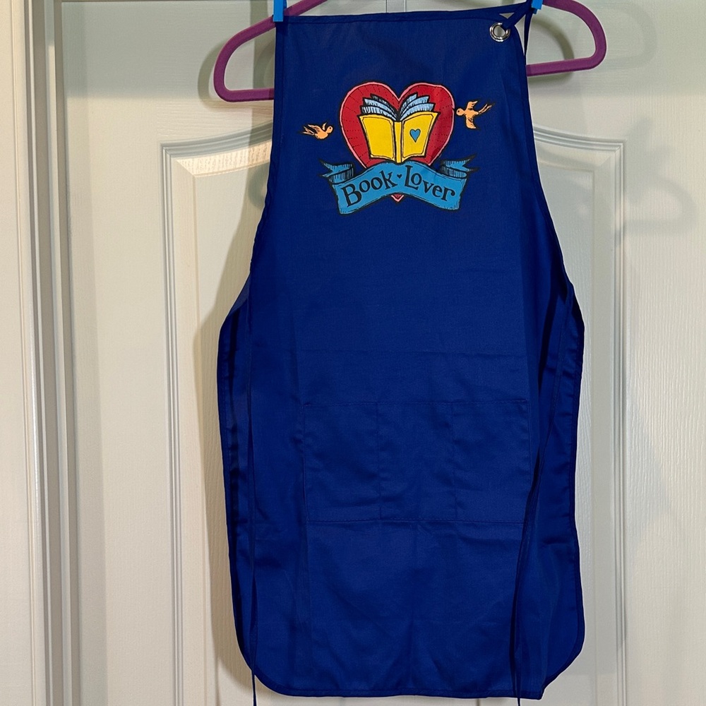 Blue Librarian Teacher or Book Lover Apron